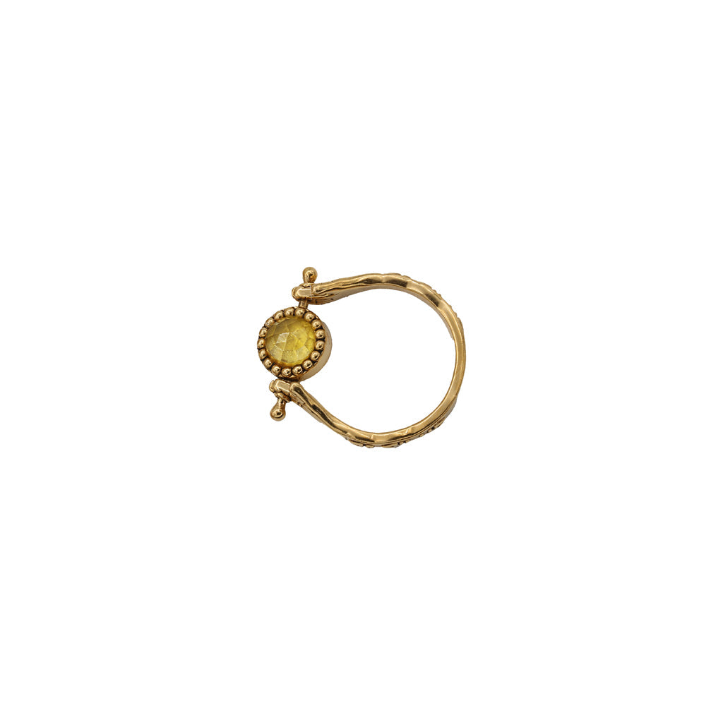 Sacha eye stone pivot ring