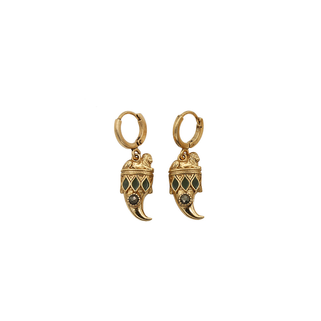Aya horn earrings