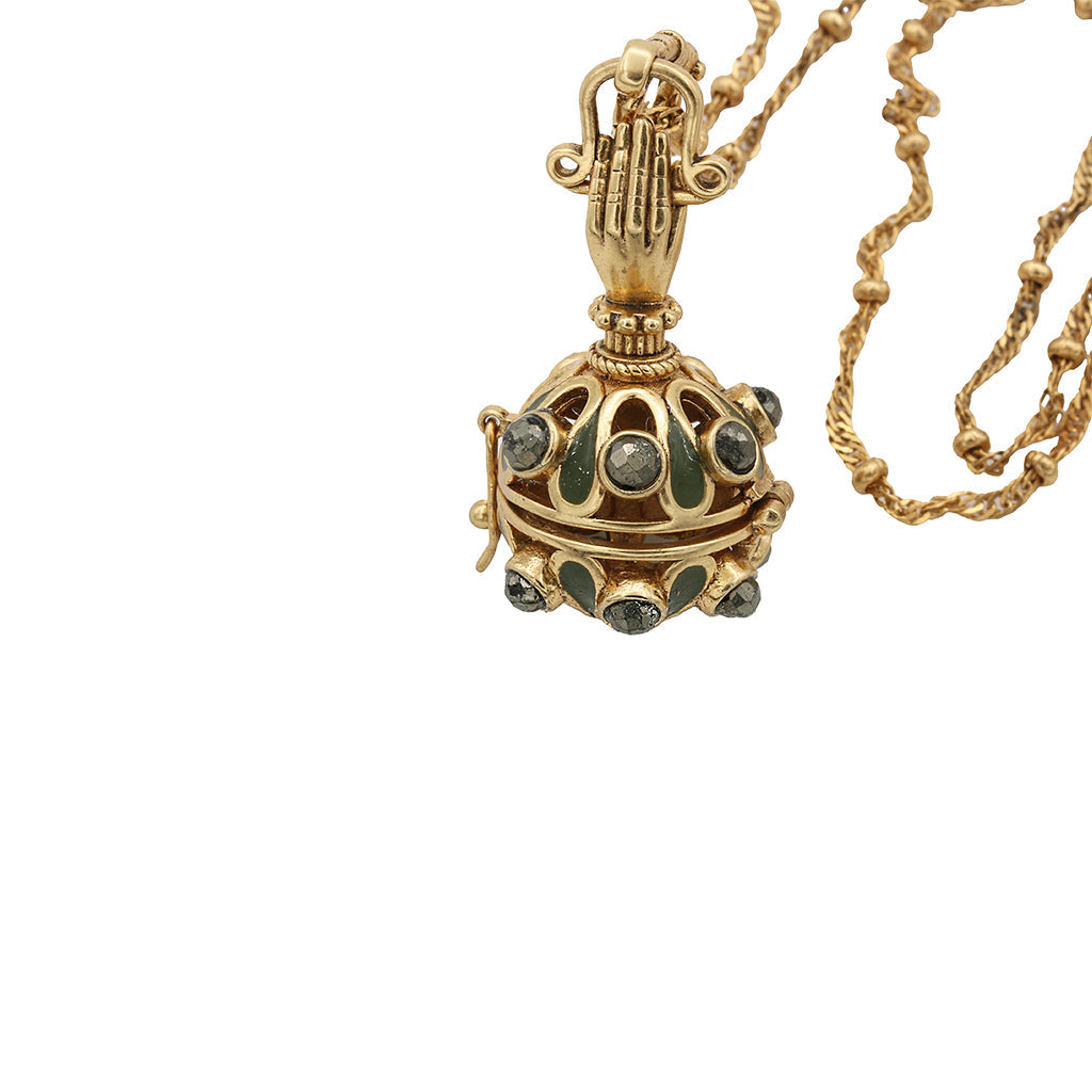 Sacha cage ball necklace - AH 26 Wholesale