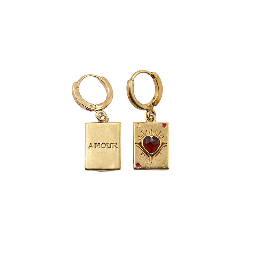 Sacha mini Card earrings