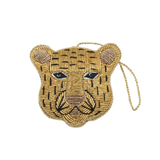 Suspension brodée - Tigre doré