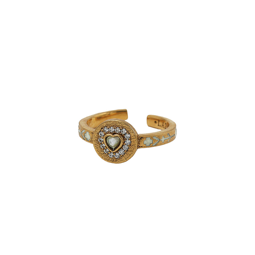 Bague Dolie coeur émail - PE 26 Wholesale