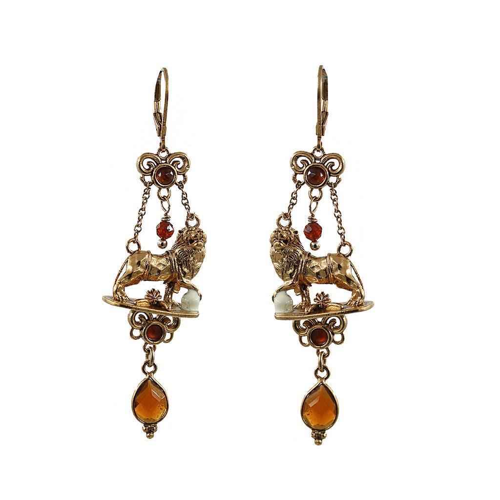 Aya Lion Chain Earrings - SS 26 Wholesale