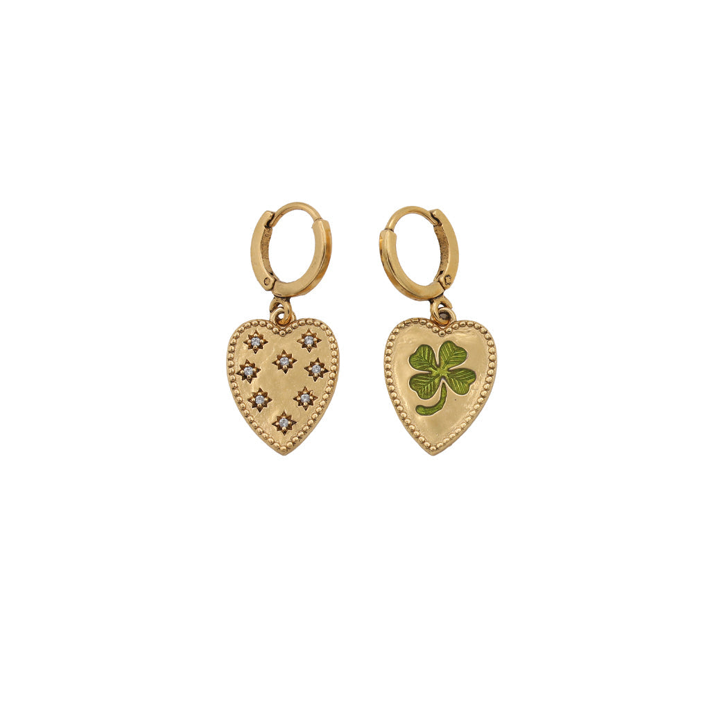 Sacha clover rhinestone earrings - SS 26 Wholesale