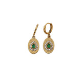 Dolie teardrop medallion earrings - PE 26 Wholesale