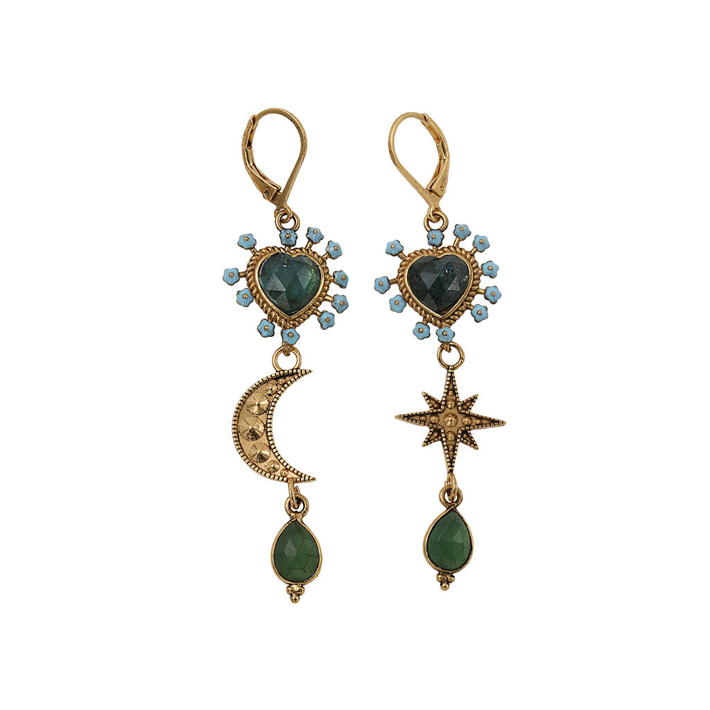 Luna ex voto asymmetrical earrings - SS 26 Wholesale