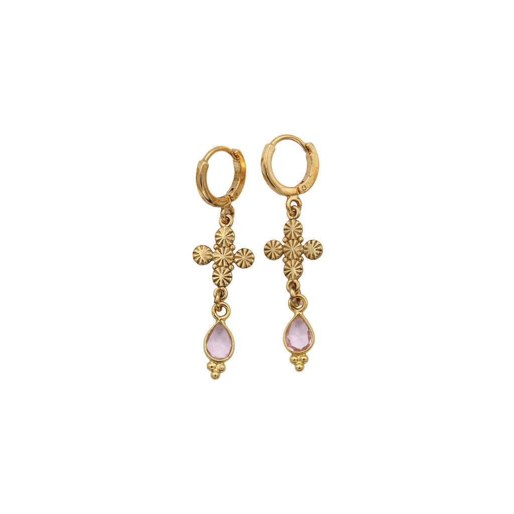 Boucles Simone croix goutte - AH 26 Wholesale