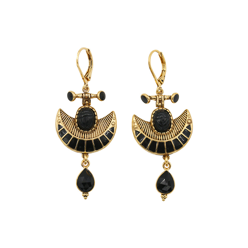 Zana enamel drop earrings - AH 27 Wholesale