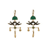 Sacha swallow cross earrings