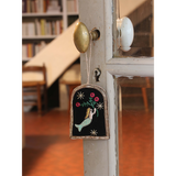 Embroidered Pendant - Flaming Heart