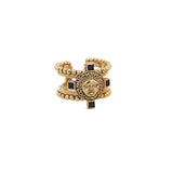 Medusa head stones ring 