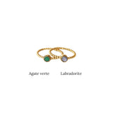 🍀 Bague anneau Sacha pierre