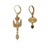 ❄️ Boucles Sacha asymétriques oeil oiseau