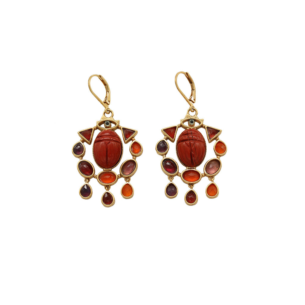 Sacha scarab earrings - AH 25 Wholesale