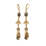🍀 Sacha triangle hand drop earrings