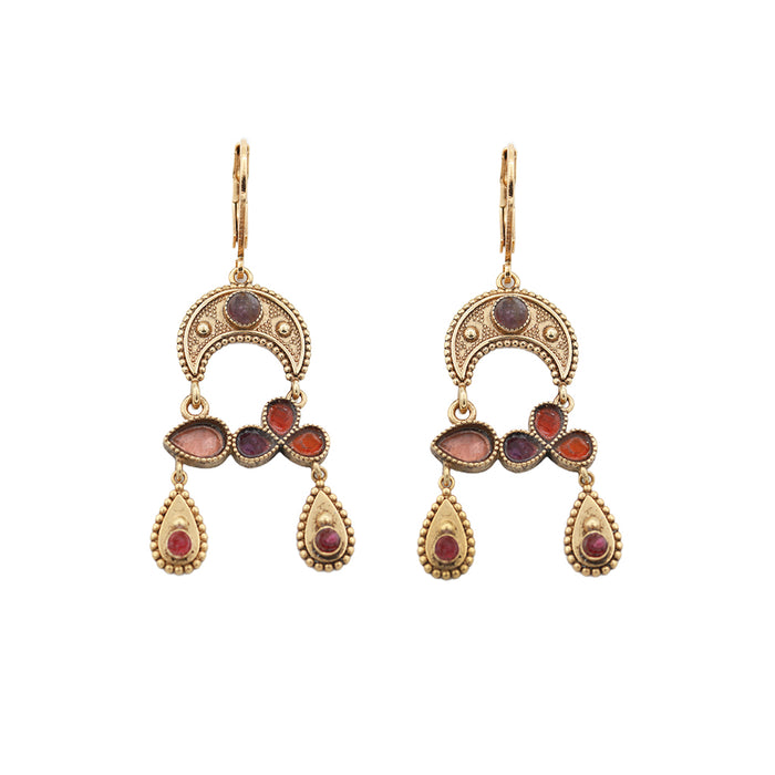 Isha two-drop earrings - Wholesale PE 24 