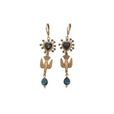 Sacha ex voto heart bird earrings