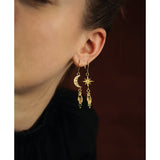 Sacha Star Moon Earrings - Whole Sale AH