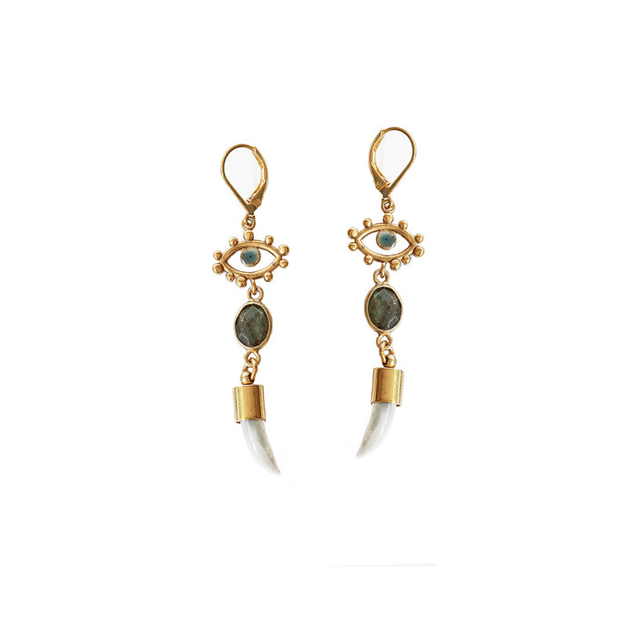 Boucles Sacha oeil corne - Whole Sale AH