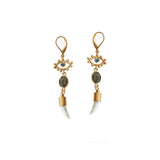 🌞 Boucles Sacha oeil pierre corne