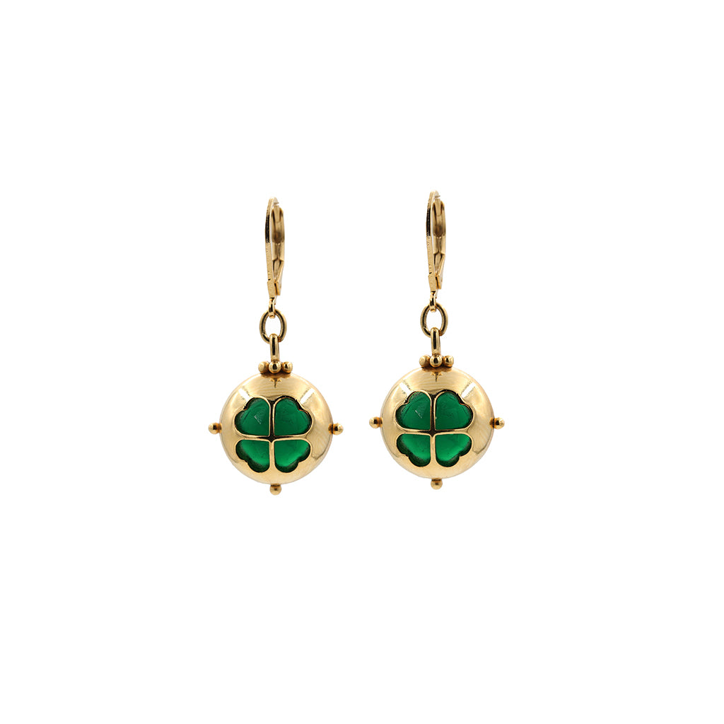 Custom earrings: clover symbol