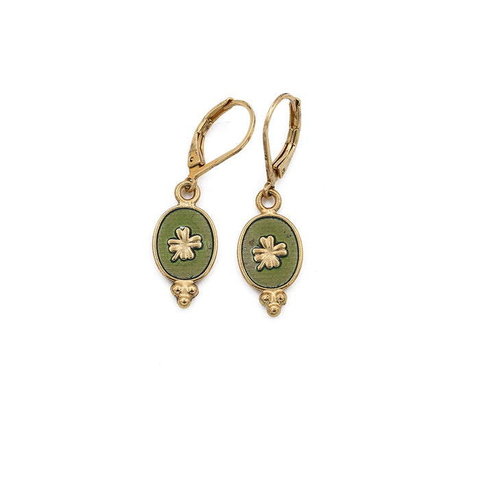 Sacha enameled clover earrings - Wholesale PE 24 
