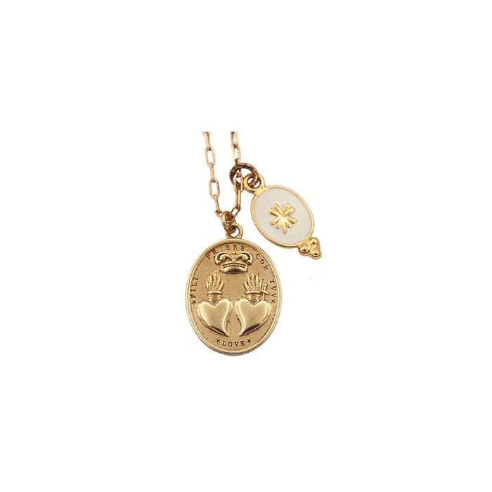 Collier Sacha médaille coeur - Wholesale PE 24