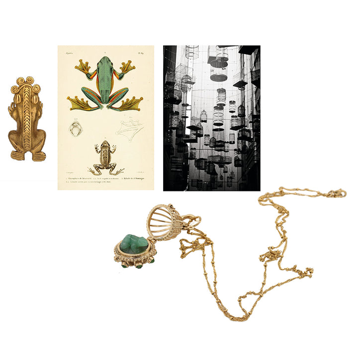 Sacha frog amulet necklace - Wholesale PE 24