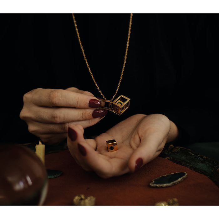 Sacha necklace dice cage amulet - Wholesale PE 24 