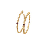 Jasmine stone hoop earrings large model - Wholesale PE 24 