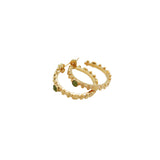 Jasmine stone hoop earrings small model - Wholesale PE 24 