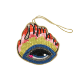 Embroidered Pendant - Flame Eye
