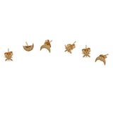 Sacha moon star studs 