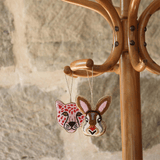 Suspension brodée - Lapin