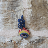 Embroidered Pendant - Flame Eye
